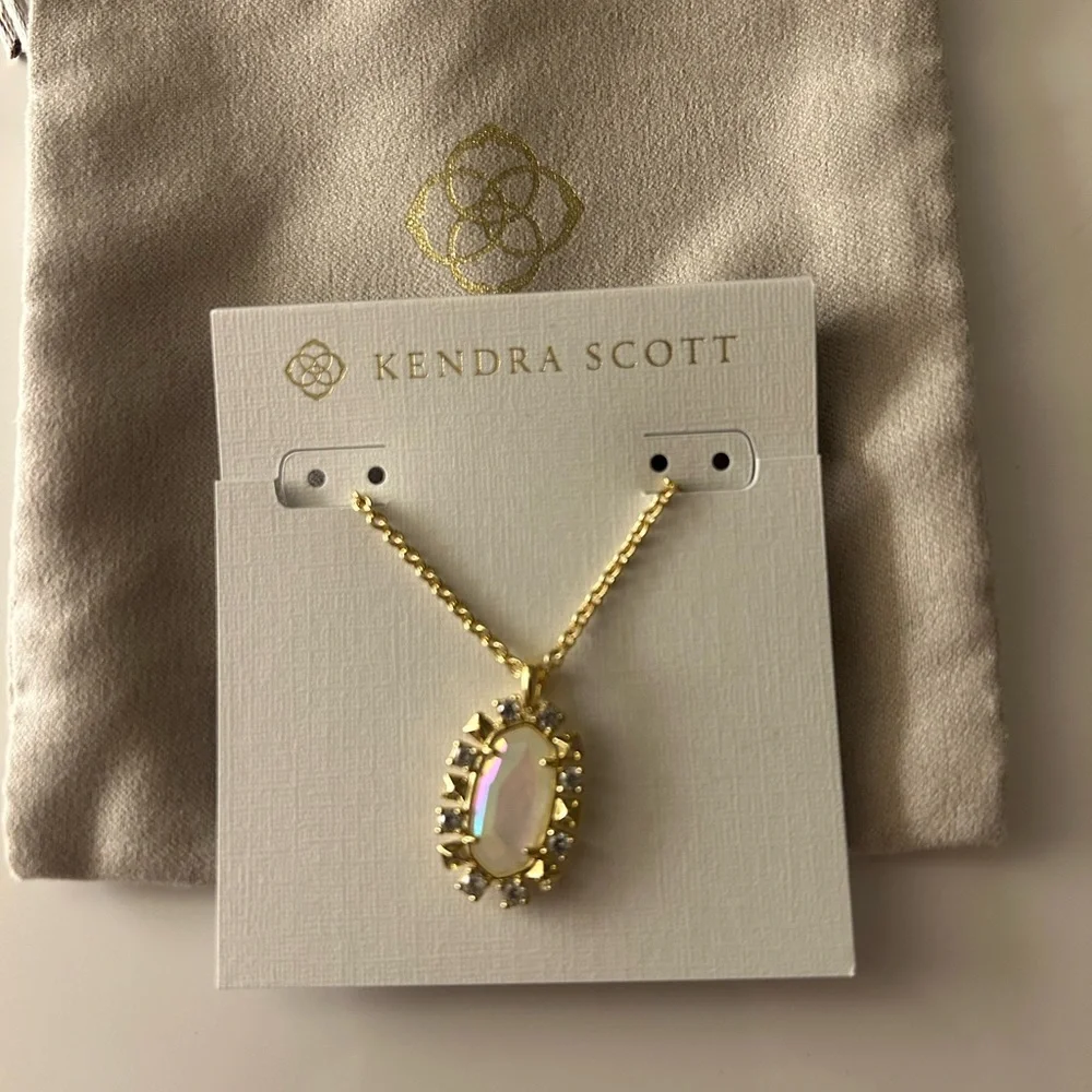 Kendra Scott Gold and White Necklace - Picture 2 of 4